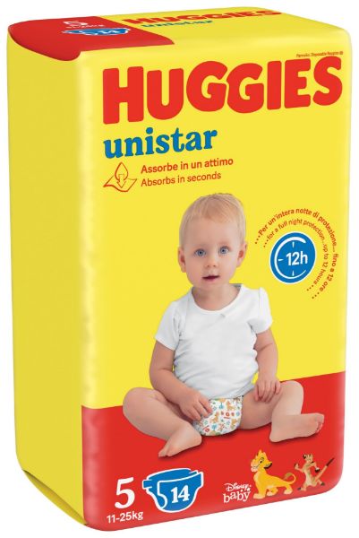 Picture of HUGGIES UNISTAR NAPPIES JUNIOR (11-25 KG) 14 PIECES 