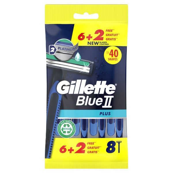 Gillette Blue II Rasoi Plus - Busta da 6+2 in omaggio